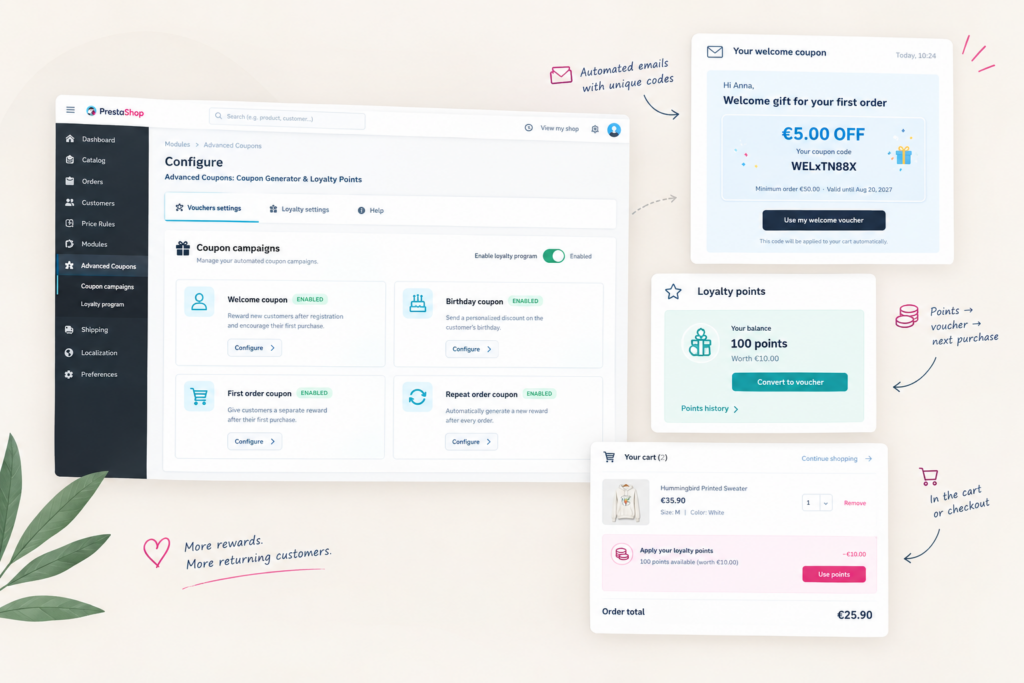 Advanced Coupons & Loyalty Points for PrestaShop
