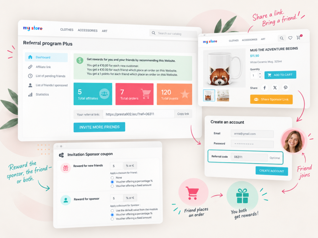 Referral Program – Refer a Friend Rewards for PrestaShop